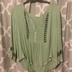 Flowy top, seafoam green/teal